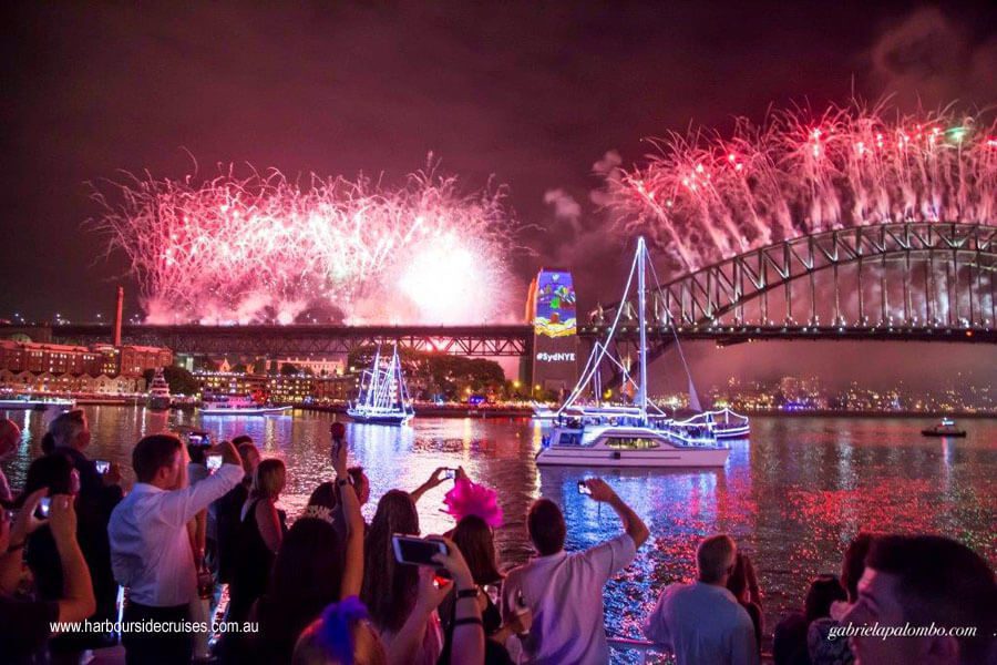 nye cruise sydney-fireworks on boat